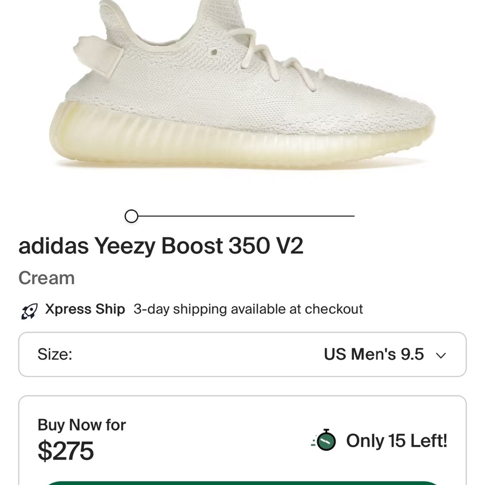 Yeezy Boost 350 V2 Cream Sneakers